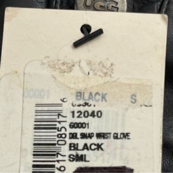 UGG Women's Leather and Cashmere Lightweight Gloves in Black Small NEW W… - Picture 4 of 5